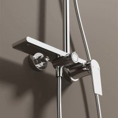 Colonne de douche murale avec mitigeur, chrome, Ballard