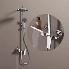 🚿 Colonne de Douche Chromée – Design Élégant et Confort Inégalé !