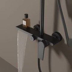 🖤 Colonne de Douche Noire – Design Moderne et Confort Haut de Gamme !