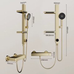 🚿 Mitigeur Pack de Douche doré – Design Élégant et Confort Absolu !