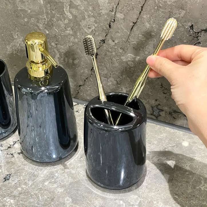 Lot d’accessoires salle de bain – Ensemble 5 pièces design