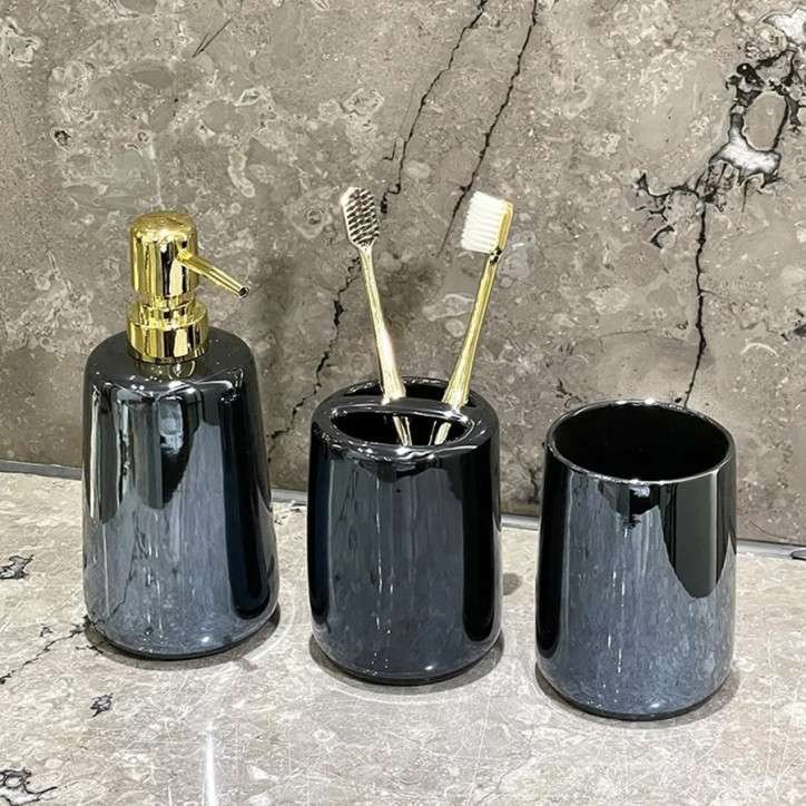 Lot d’accessoires salle de bain – Ensemble 5 pièces design