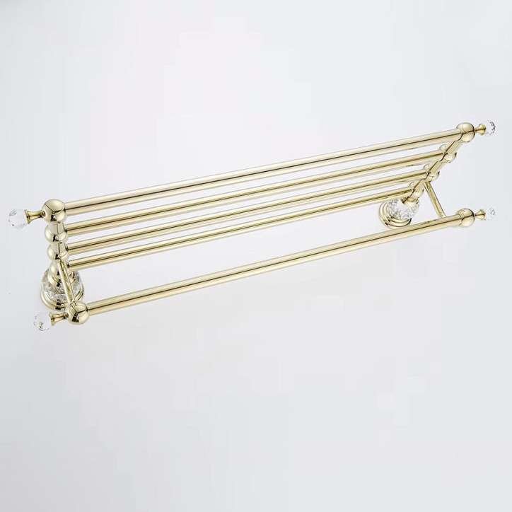 Rack porte-serviettes doré 62 cm, Vega