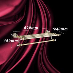 Rack porte-serviettes chromé Vega – Élégance rétro et gain de place