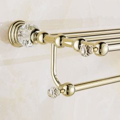 Rack porte-serviettes doré 62 cm, Vega