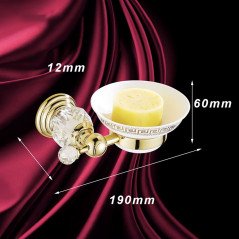 Porte-savon mural doré Vega – Élégance rétro et design raffiné