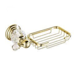 Porte-savon mural doré Vega – Élégance vintage en laiton raffiné