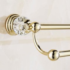 Double barre porte-serviettes doré 62 cm, Vega