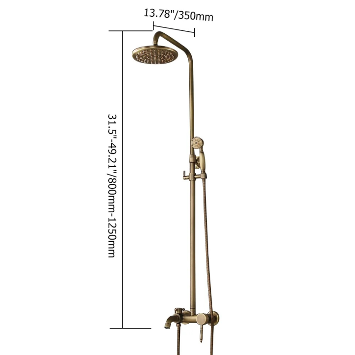 Colonne bain douche  antique Ø20cm, Luxam