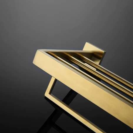 Rack porte-serviettes doré brossé 60 cm, Petra