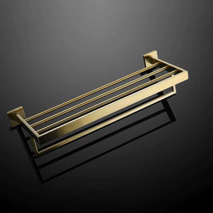 Rack porte-serviettes doré brossé 60 cm, Petra Rack porte-serviettes doré brossé 60 cm, Petra