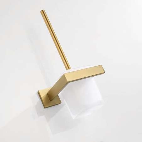 Porte-balayette doré Pétra – Élégance et hygiène en inox brossé