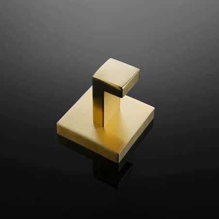 Crochet patère mural or brossé, Pétra