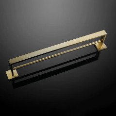 Double barre porte serviette or brossé, Pétra