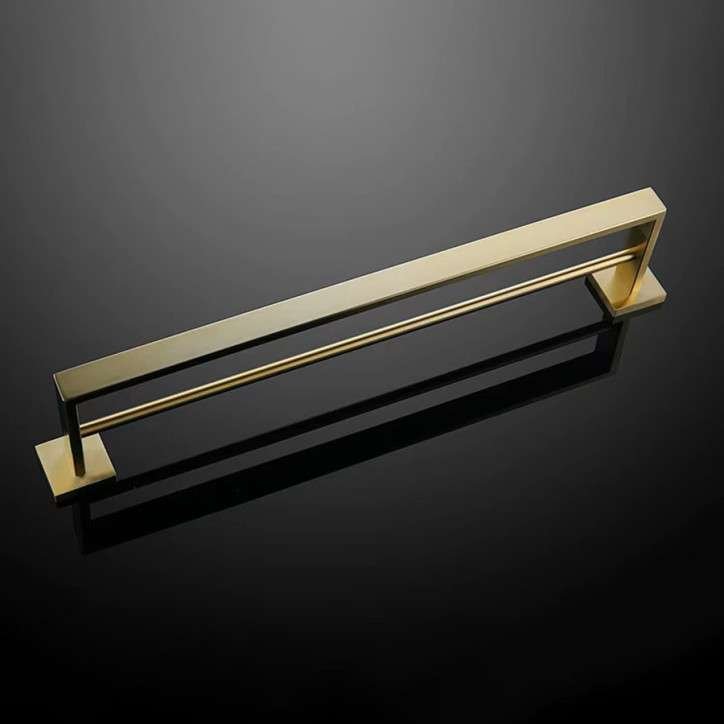 Double barre porte serviette or brossé, Pétra