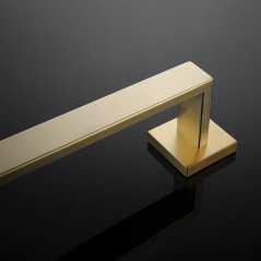 Barre porte serviette or brossé 60 cm, Pétra