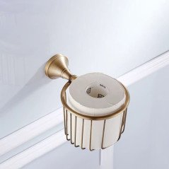 Porte-rouleau mural Héra – Élégance et rangement optimisé en bronze