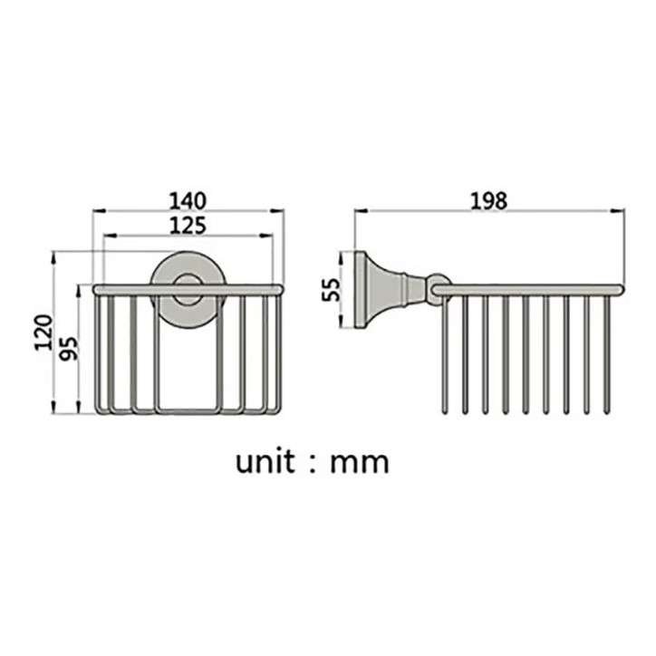 Panier porte rouleau mural antique, Héra