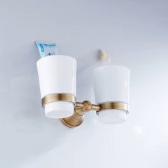 Porte-verre double mural Héra – Élégance et rangement optimisé