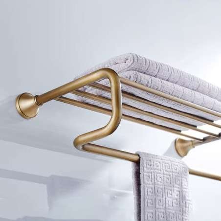 Rack porte serviettes antique 60 cm, Héra