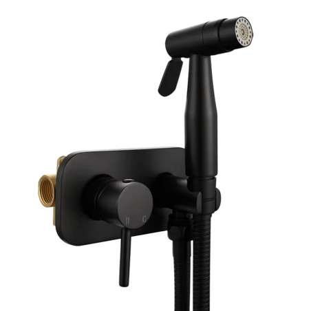 Mitigeur hygiénique toilette bidet eau chaude - eau froide , noir mat