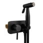 Mitigeur hygiénique toilette bidet eau chaude - eau froide , noir mat
