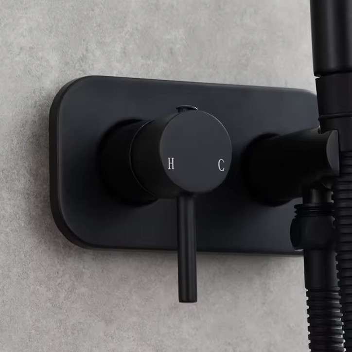 Mitigeur hygiénique toilette bidet eau chaude - eau froide , noir mat