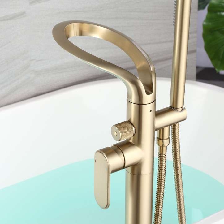 Robinet ilot de baignoire, doré brossé, Stim