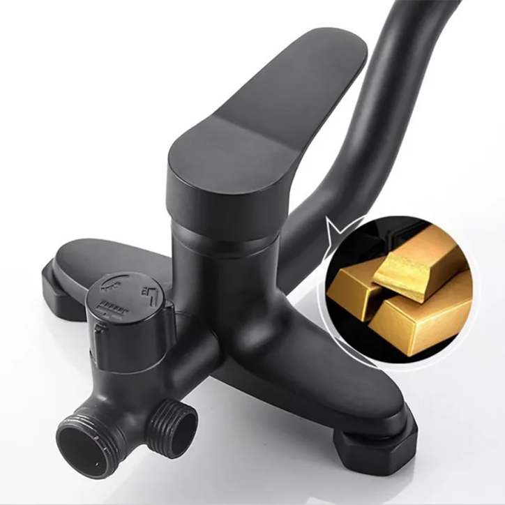 Colonne bain douche noire Ø25cm , Cassus