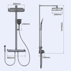 Colonne de douche LED noire Brako : design, confort et technologie innovante