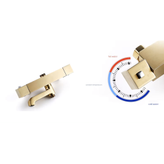 "Colonne Bain-Douche Dorée Cécile : Luxe, Sécurité et Design Élégant"