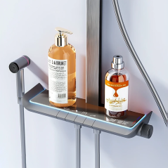 Colonne de douche LED noire Brako : design, confort et technologie innovante