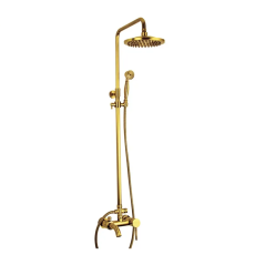Colonne bain douche dorée Ø25cm, Hastana