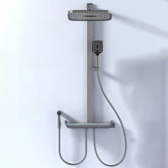 Colonne de douche LED noire Brako : design, confort et technologie innovante