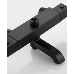 Colonne Bain-Douche Noire Ankara : Design Moderne & Confort Thermostatique