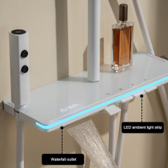 Colonne de Douche LED Vérona : Luxe, Design Blanc et Détente au Quotidien