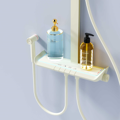 Marquis : Colonne de Douche LED Blanche avec Cascade et Éclairage Innovant