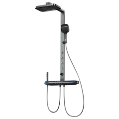 Tolexia : Colonne de Douche Digitale Gun Métal avec Jets Massants Luxe