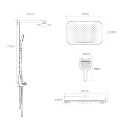 Tolexia : Colonne de Douche Digitale Gun Métal avec Jets Massants Luxe