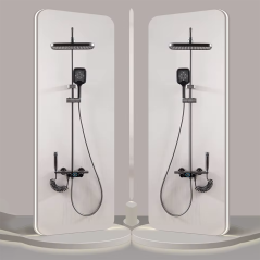 Flarenti : Colonne de Douche LED Gun Grey avec Cascade et Affichage Digital