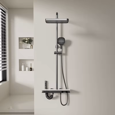 Zeusse : Colonne de Douche LED Écologique avec Cascade et Affichage Digital