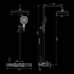 Zeusse : Colonne de Douche LED Écologique avec Cascade et Affichage Digital