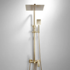 Colonne bain douche mitigeur doré brossé, Tzare