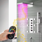 Valencia : Douche Connectée LED avec Massage, Bluetooth et Finition Chrome