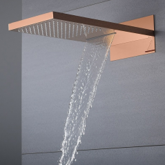 Douche à encastrer connectée or rose, Ulis