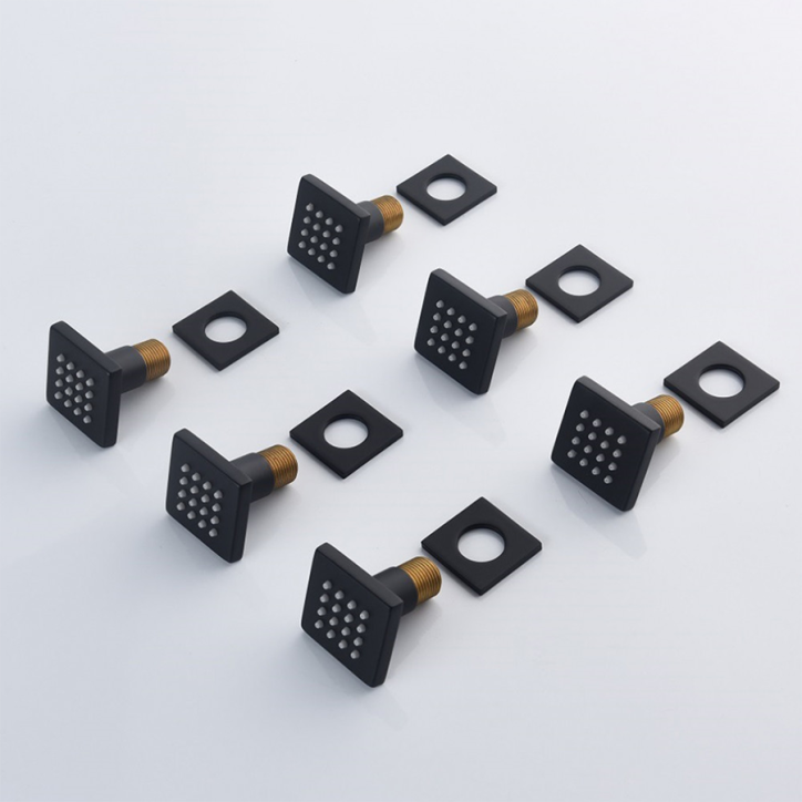 Douche à encastrer connectée noire, York