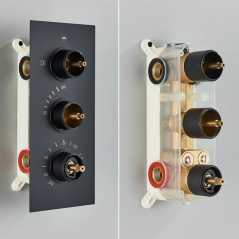 Douche Hanoi : Luxe Noir, Économie d'Eau et Confort Haut de Gamme