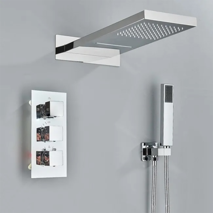 Composition de douche encastrer chrome, Jakarta