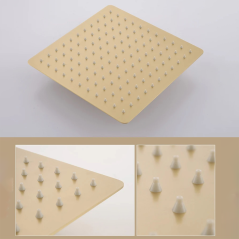 Douche Murale Benise : Luxe Doré Brossé, Design Élégant et Écologie