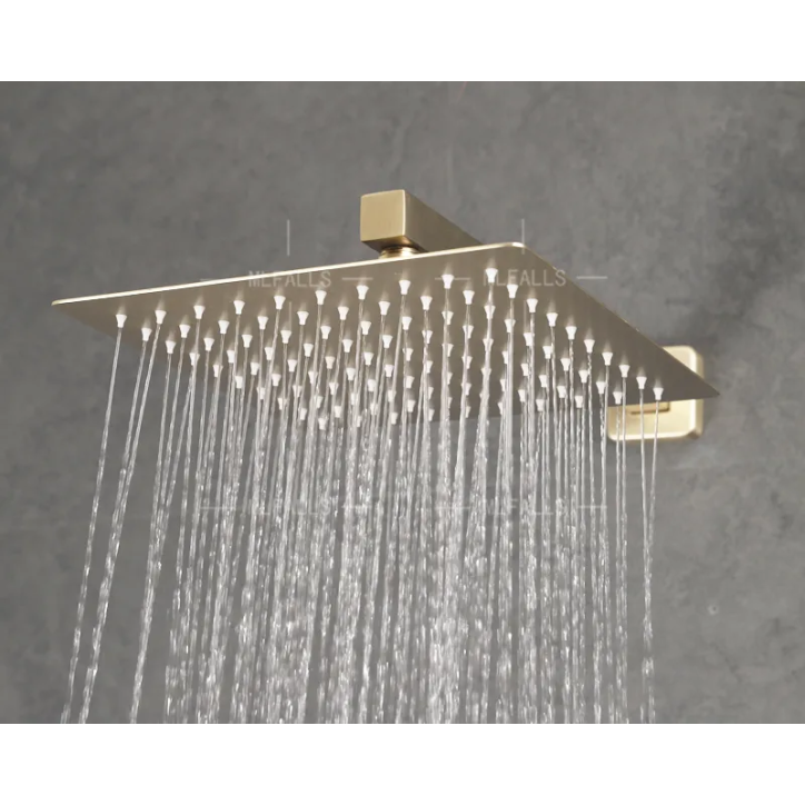 Composition mitigeur de douche encastrée dorée, Benise